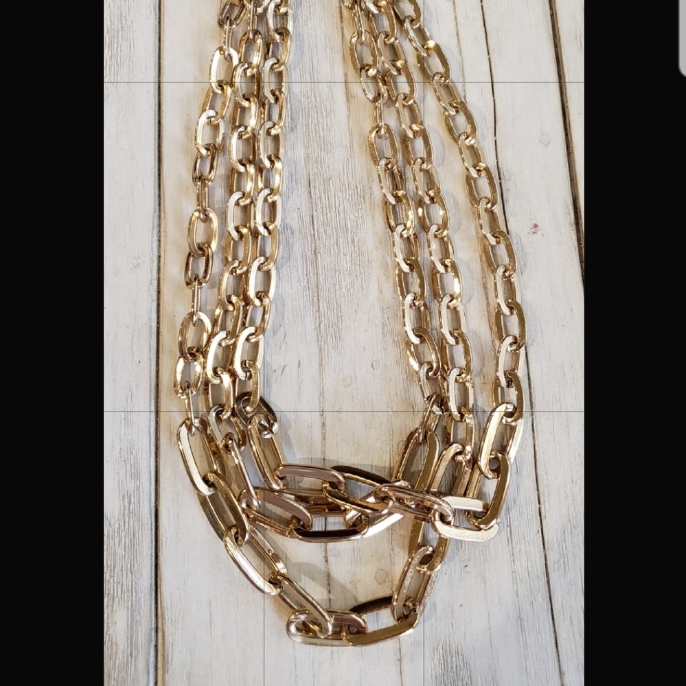 Paperclip multi-layer necklace